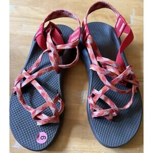 Chaco XZ/1 Ombre Orange Tribal Strappy Women's Sandal Shoes Size 9 Hiking Water